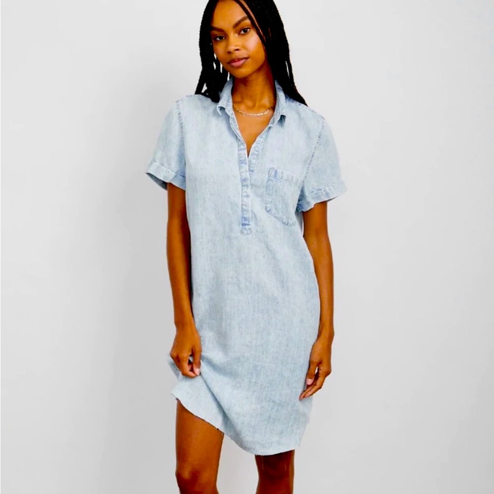 Rails light wash denim dress size S